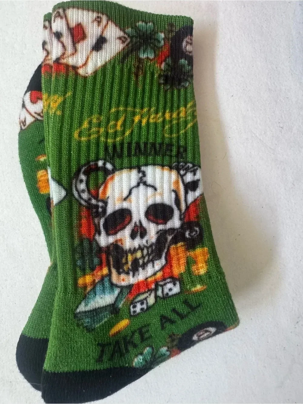 Ex Hardy WINNER TAKE ALL poker socks NEW